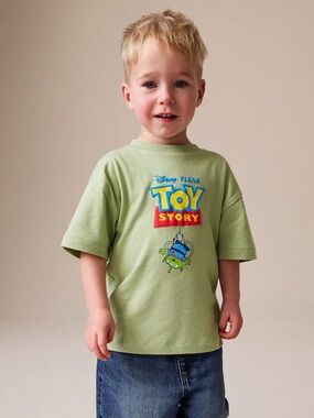 Next Direct Light Green Toy Story Graphic Tee with Alien Print